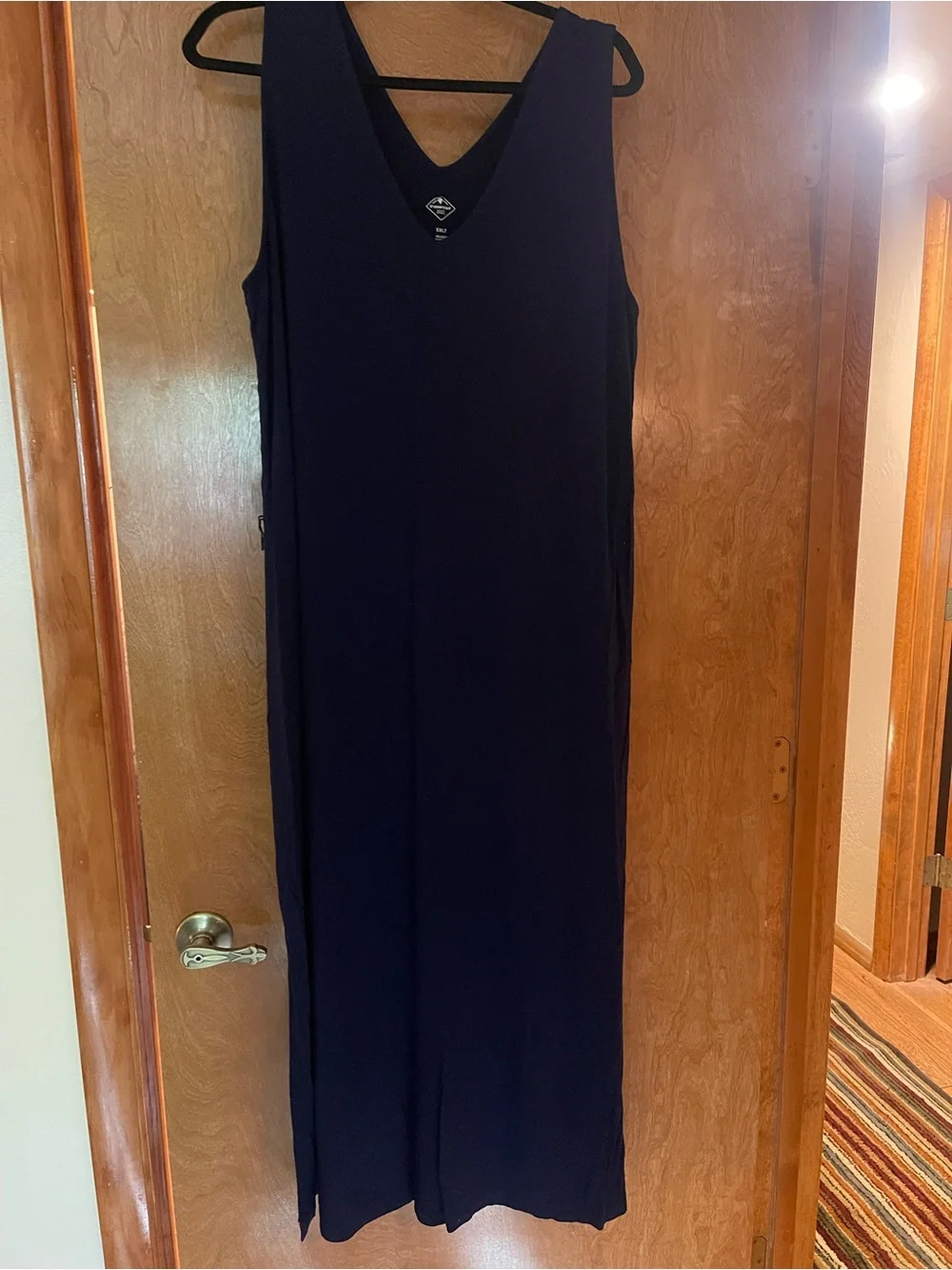 St. John's Bay Sleeveless V-Neck Maxi Dress - Navy Blue